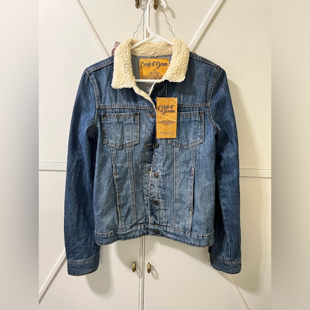 Girls comfort denim XL jean jacket. NWT